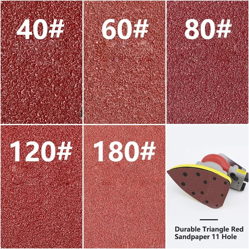 10/15/40 шт. шлифовальный лист с 11 отверстиями треугольный крючок петля шлифовальная