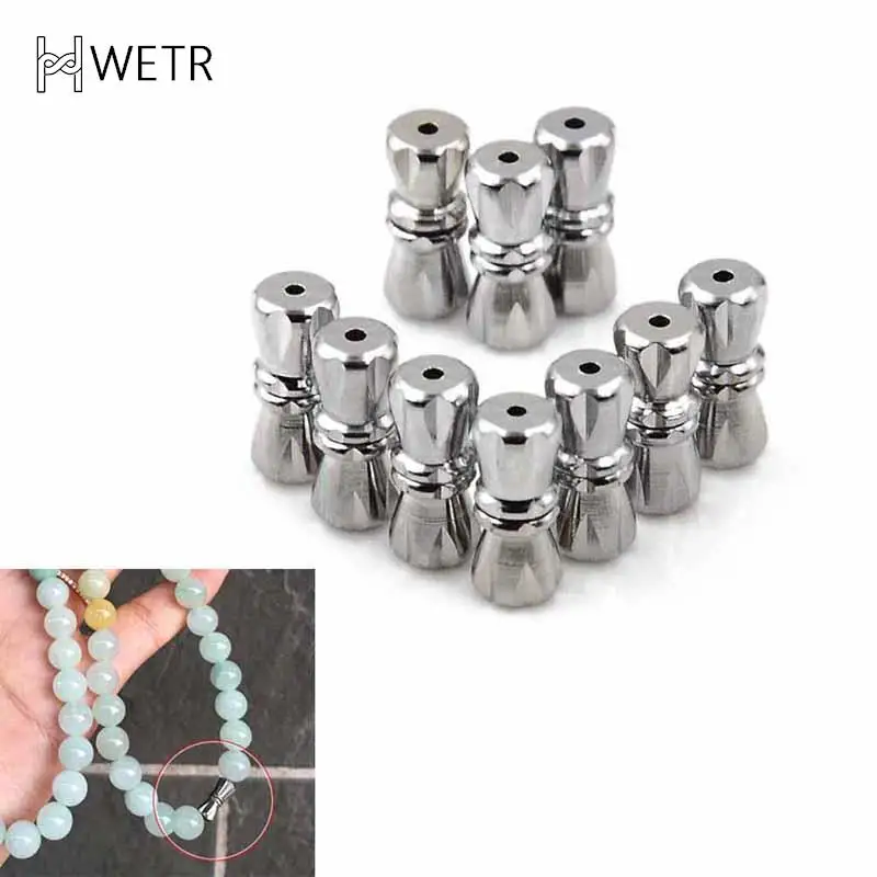 

10pcs/lot Strong Round Clasps Fit 10mm Leather Cord Bracelets DIY Jewelry Connectors Accessories Making Fittings