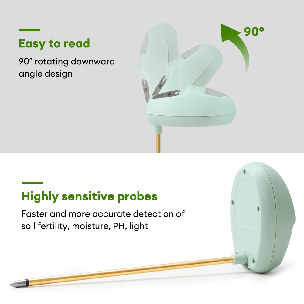 Тестер почвы 4 в 1 тестер влажности света PH измеритель питательных веществ 90 °