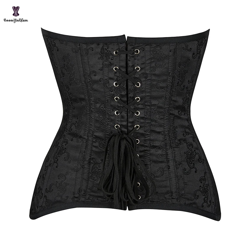 Big Size Wholesale Price10 Robs Girdle Black Underbust Korsett Women's Steam Punk Gothic Corselet Waist Training Corset XXS