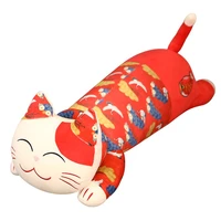 new plush toys animal red mascot cat cute creative long soft office lunch break nap sleeping pillow stuffed gift doll for kids