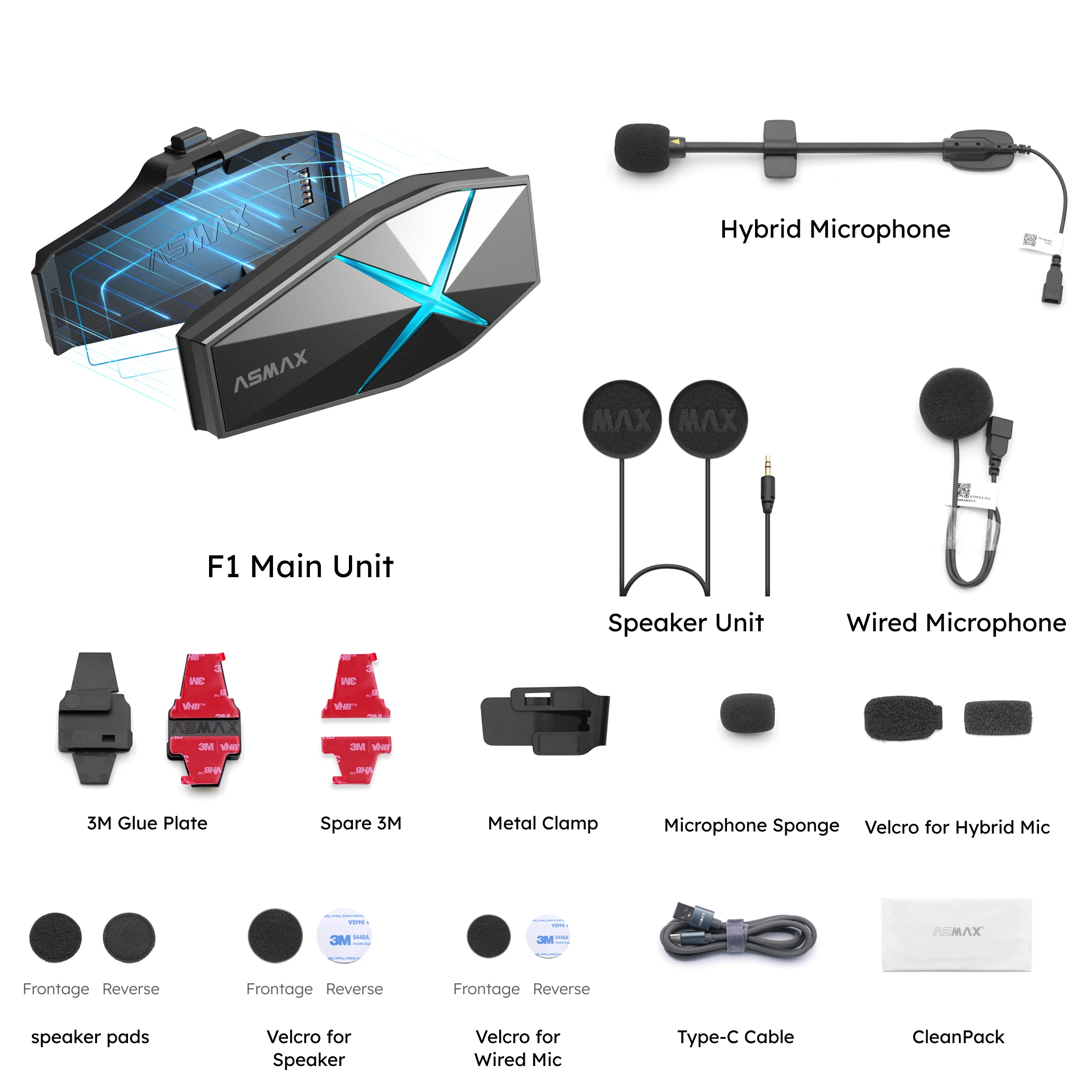 

ASMAX F1 Мотогарнитура на шлем,шлем bluetooth переговорное устройство, водонепроницаемая мотогарнитура,10 всадников 2000 Мотогарнитура, HIFI динамики, Русские голосовые подсказки