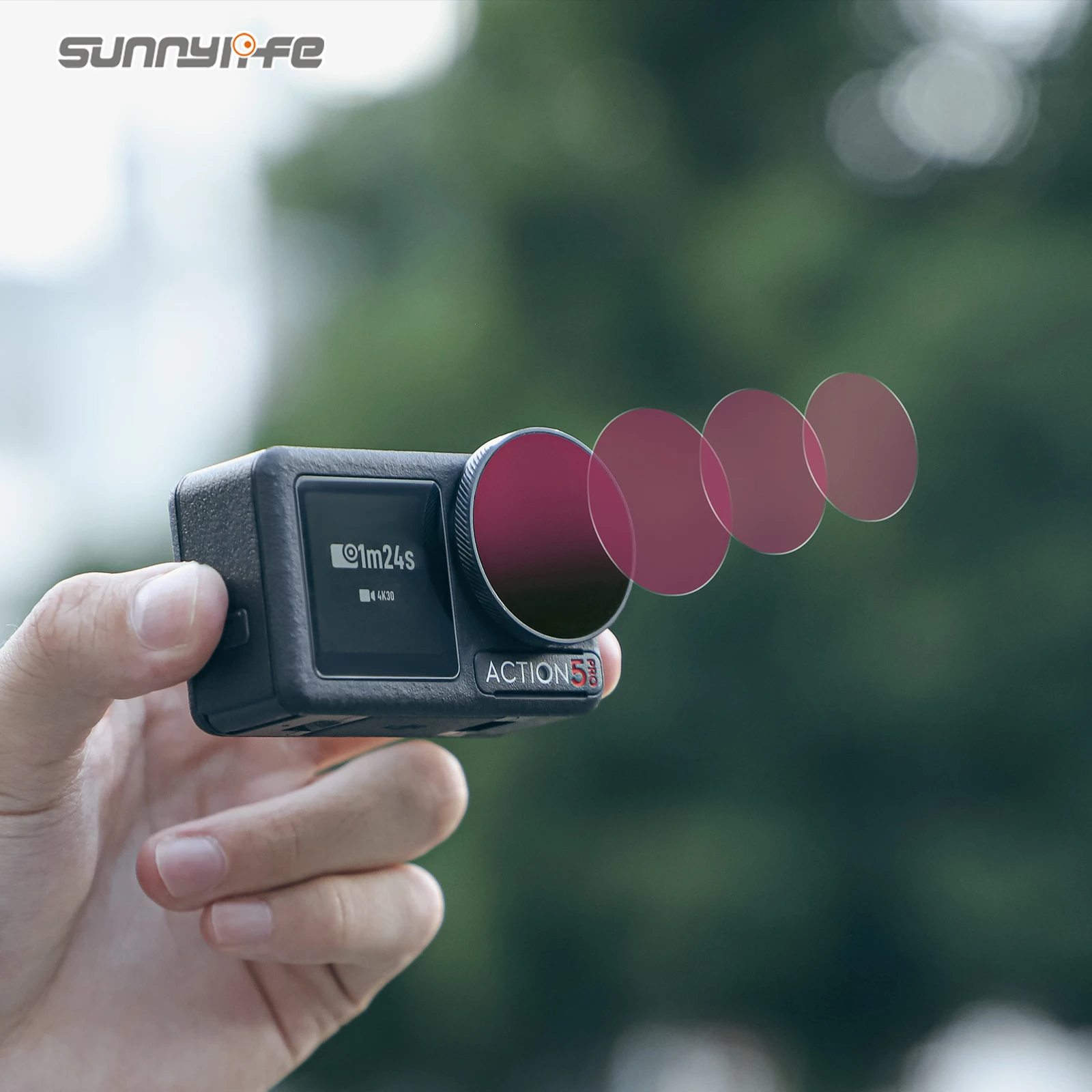 Фильтр Sunnylife ND для DJI Action 5 Pro/4/3 MCUV ND8/16/32/64/64+PL Action4/Action3