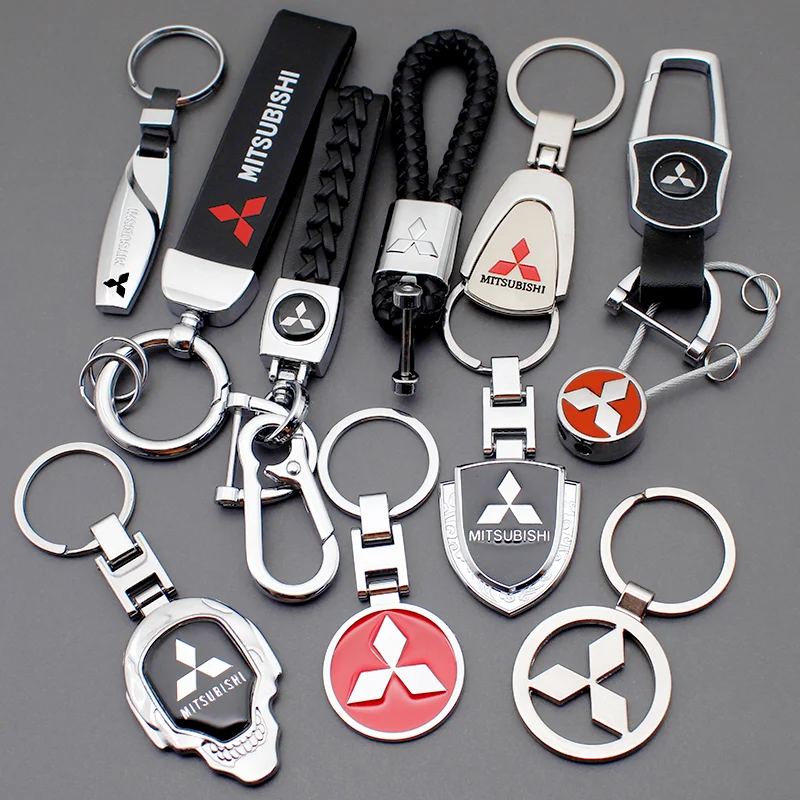 Плетеный брелок для ключей из ПУ кожи, различные стили на выбор для Mitsubishi Lancer EX 10 Outlander 3 Asx L200 X, автомобильные аксессуары