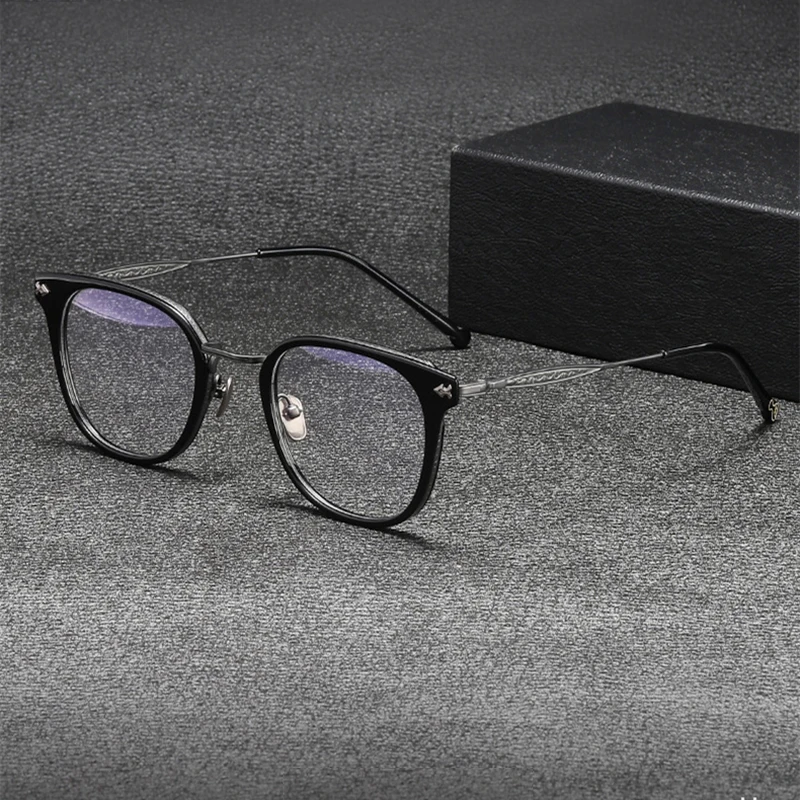 Vintage Titanium Acetate Optical Glasses Frame for Men Women Square Full Rim Myopia Eyeglasses Prescription Spectacles Oculus