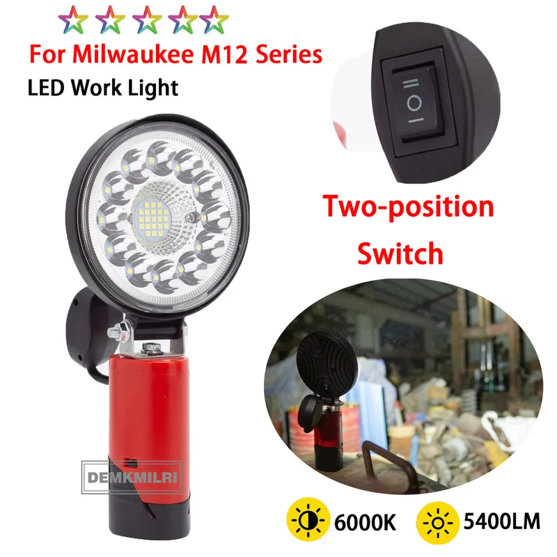 Suitable For Milwaukee 12V MAX M12 Li-Ion Battery Cordless LED Portable Backcountry Travel outdoor camping Work Light NEW