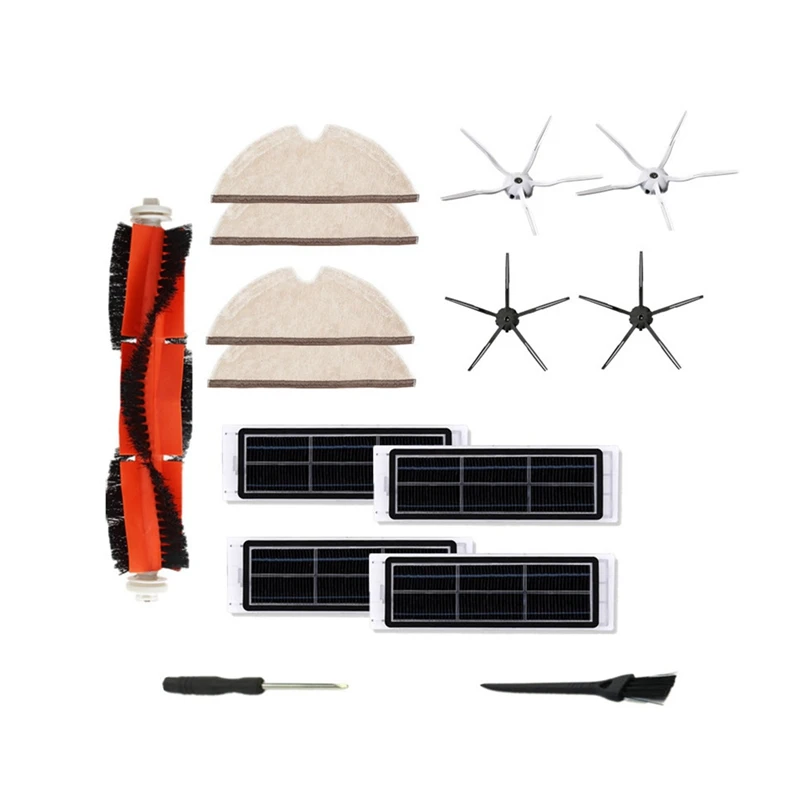 

15 шт. для Xiaomi Roborock S50-S55 S5 Max Xiaomi, Xiaowa E2 E3 E4 HEPA фильтр основная щетка боковая щетка