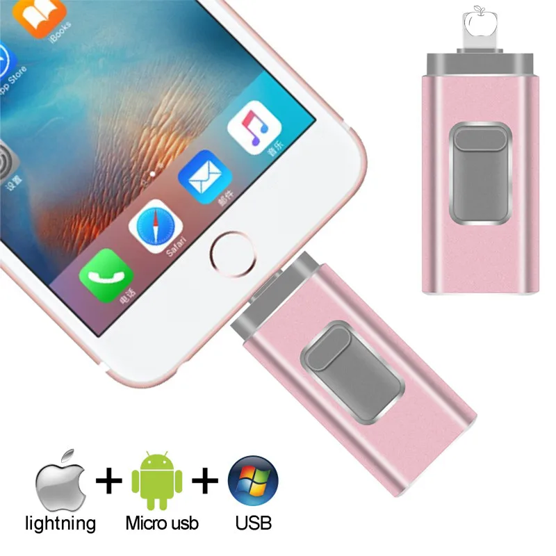 Foto Bastone Iphone/Ipad/Fulmini/Ios Di Memoria Flash Drive Bastone Pendrive Mobile Micro Usb Flash Drive 16Gb 32Gb 64Gb Pen Drive