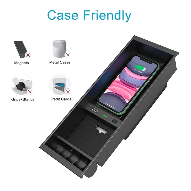 10 Вт автомобильное беспроводное зарядное устройство центральная консоль