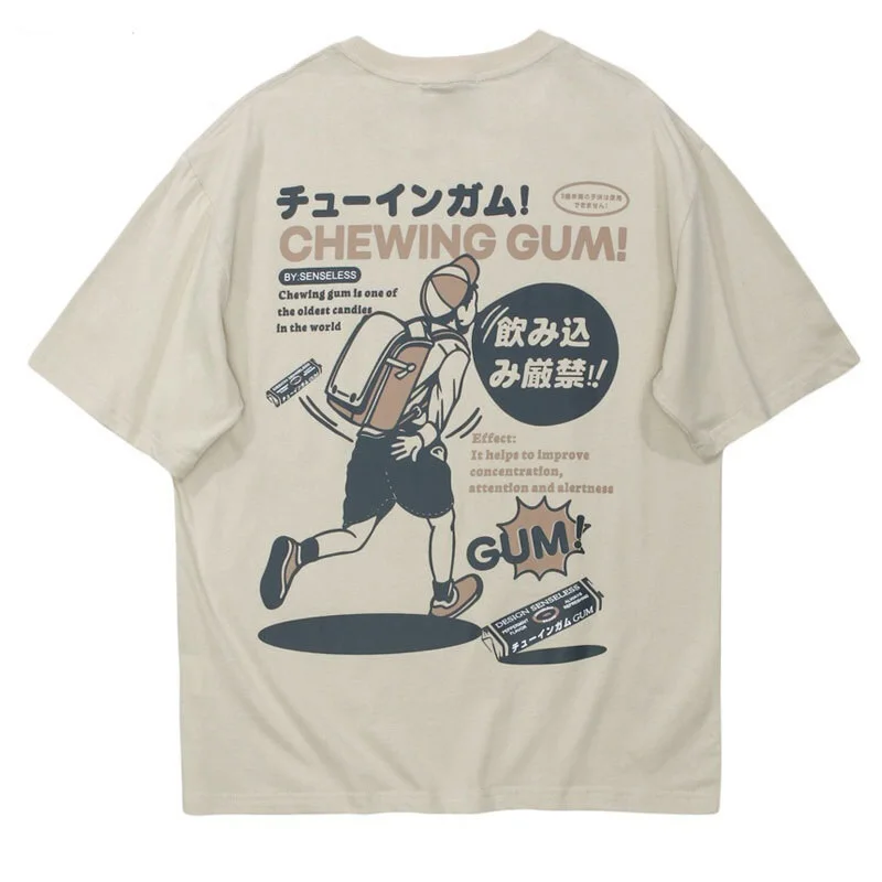 

FOR 2022 Hip Hop T Shirt Streetwear Harajuku Vintage Japanese Kanji Poster Graphic Print Tees Men Summer Cotton Short Sleeve