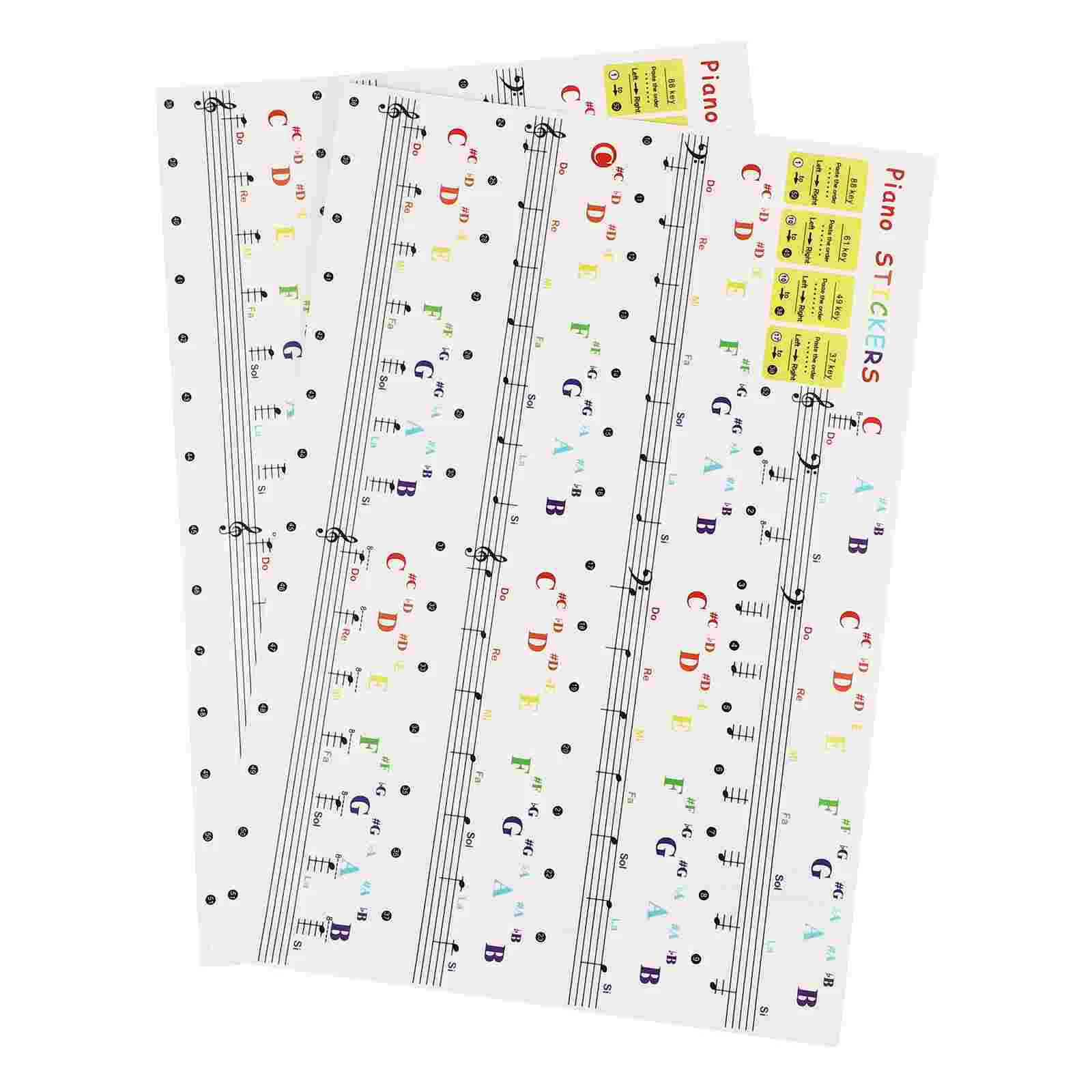 

2Packs Creative Piano Introduction Sticker Practical Piano Comparison Sticker