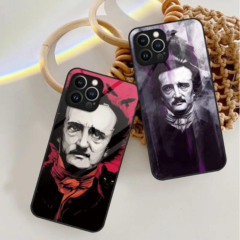 Чехол для телефона с Эдгаром Алланом, закаленное стекло для IPhone 13 14 12 11 Pro XS Max Plus Mini X XR 8 7 6s SE2020