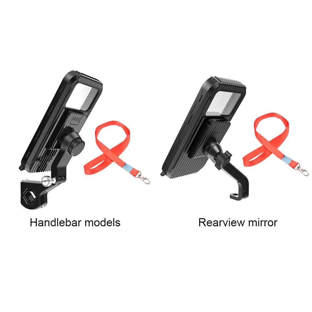 

Вращающийся на 360 градусов водонепроницаемый мотоциклетный руль/складной сенсорный кронштейн для телефона из ТПУ для зеркала заднего вида 4-7 дюймов