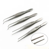 suzhou strong 10cm eye tweezers double eyelid plastic hook teeth surgical tools fine fat tweezers stitches tweezers
