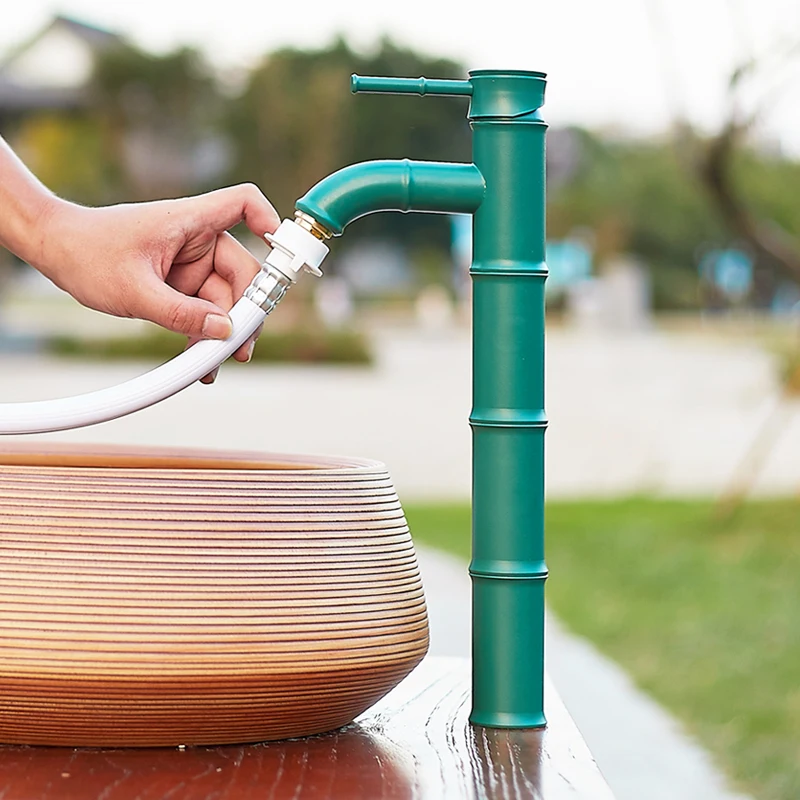 Уличный смеситель для двора сада с антифризованным камнем раковины под мрамор