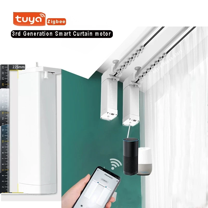 Двигатель для штор Tuya Zigbee 3-го поколения с электроприводом и пультом ДУ |
