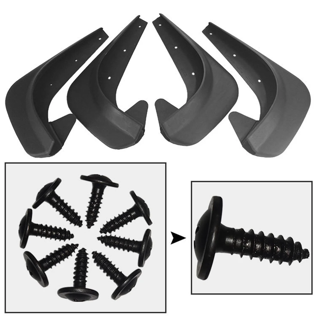 

4 Pieces PP Car Mud Guard Replacement Protective Vehicle Mudguard