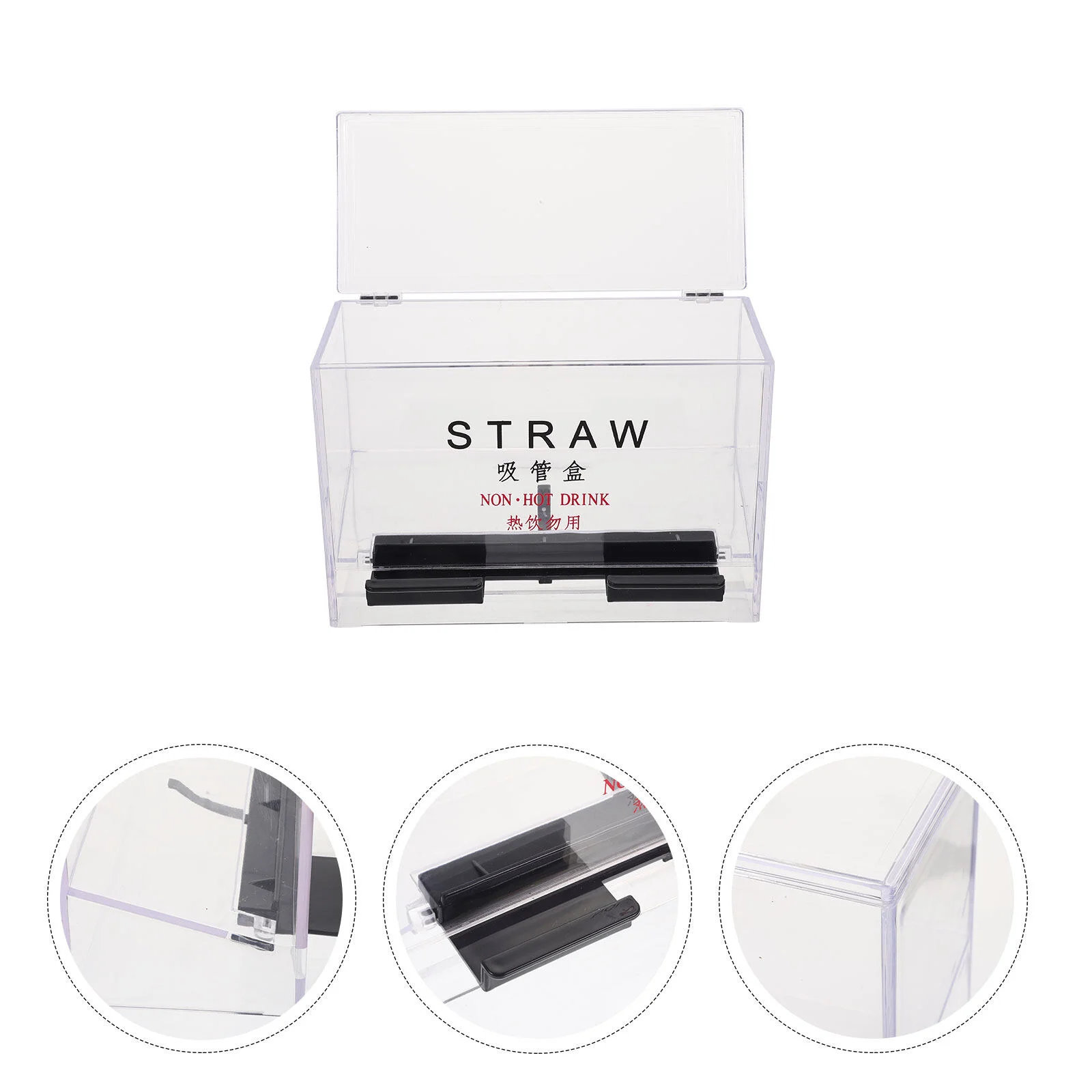 

Storage Box Pressing Holder Straw Case Restaurant Plastic Drink Dispenser Acrylic Container