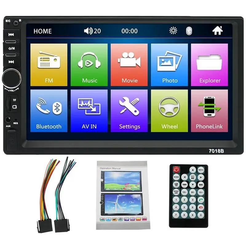 

2 Din 7 Car Radio Stereo FM GPS Reversing Image Autoradio Touch Screen AHD For Auto Car MP5 Player Vehicle Power 12V