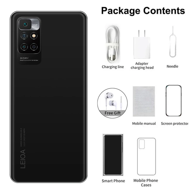 Смартфон глобальная версия Note 11 Pro Android 6 1 Full screen 5G 8 ГБ + 256 10 ядер сотовые телефоны 24
