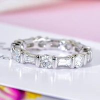 genuine 925 sterling silver diamond ring for women wedding bands anillos de engagement silver 925 jewelry fl diamond gemstone