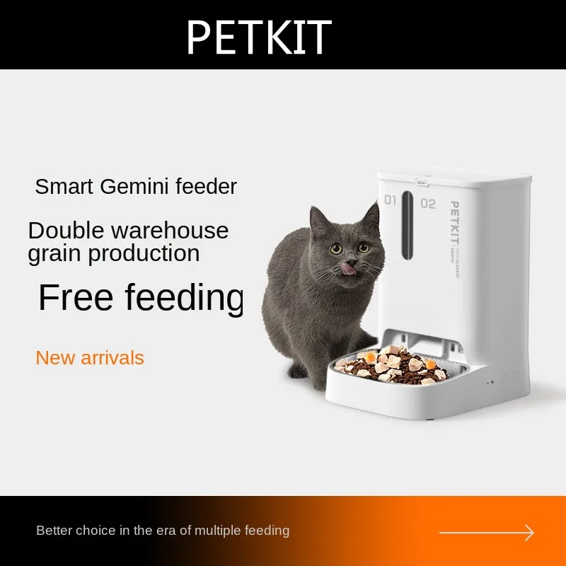 

PETKIT Smart Double-bin WIFI APP Control Cat Automatic Feeders Never Stuck Feeder Machine Dog Pet Food Dispenser
