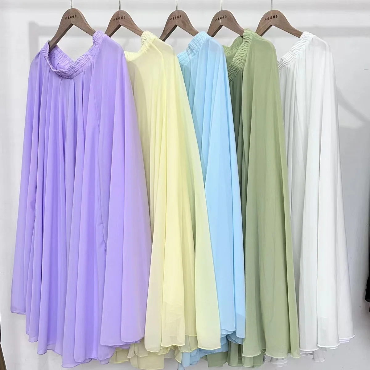 Женская шифоновая юбка для балета двухслойная длинная танцев 540/720 градусов