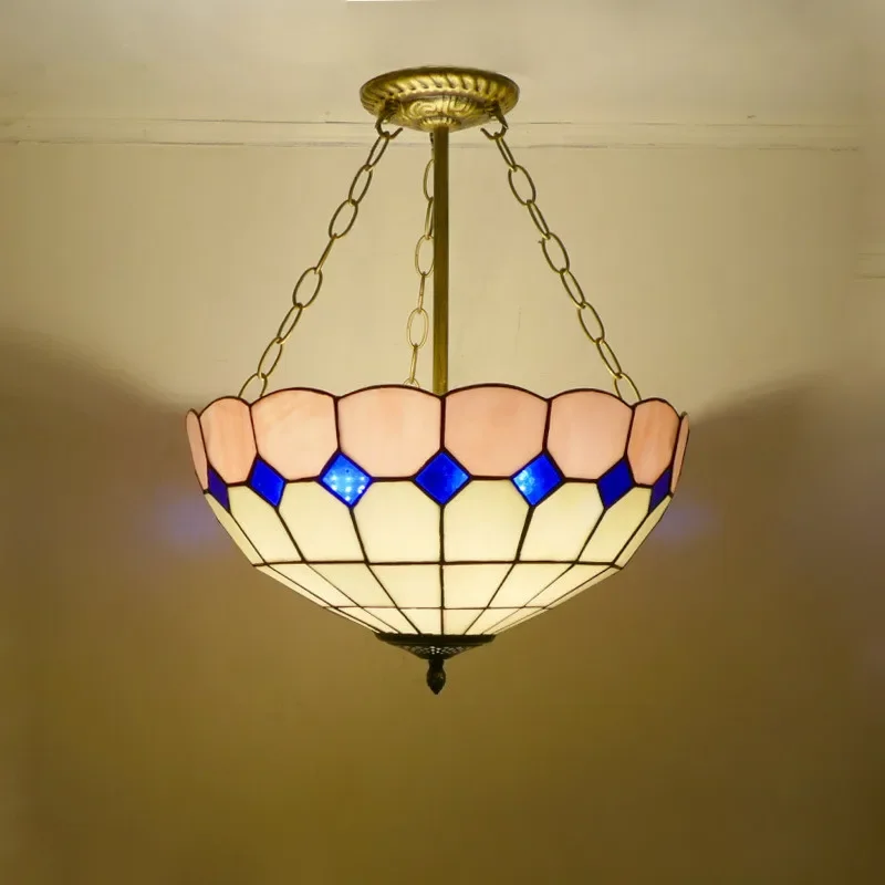 ULANI Тиффани люстра средиземноморского моря цвет стеклянный подвесной светильник