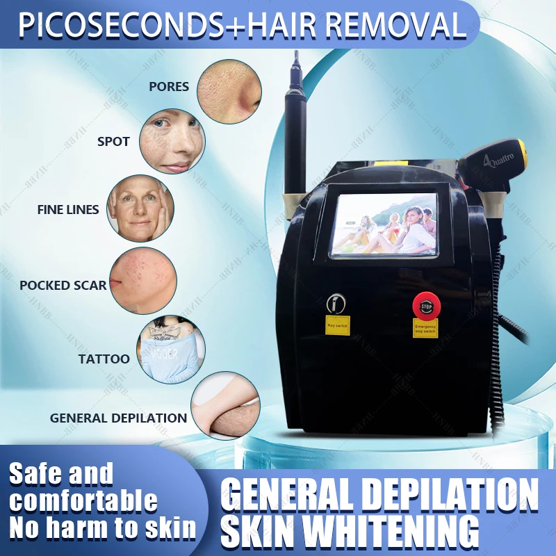 

2023 3in1 Pico 808 Diode Ice Long Pulse Nd Yag Laser 2 in 1 Hair and Tattoo Pigmentation Removal Machine