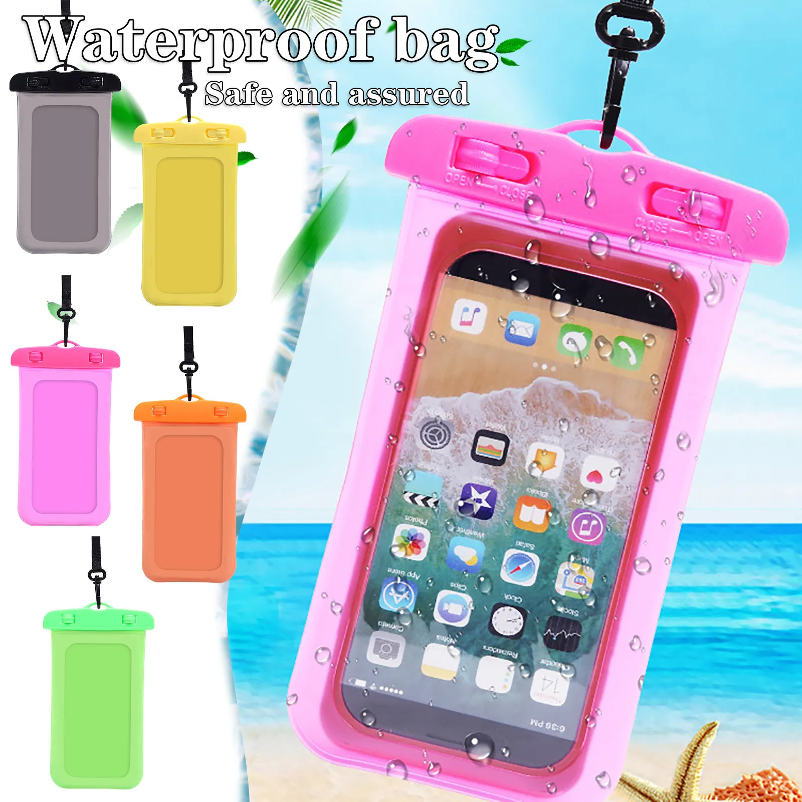 Waterproof Phone Pouch Drift Diving Swimming Bag Underwater Dry Case Cover For Water Sport Beach Pool Skiing 6 inch#p3 |