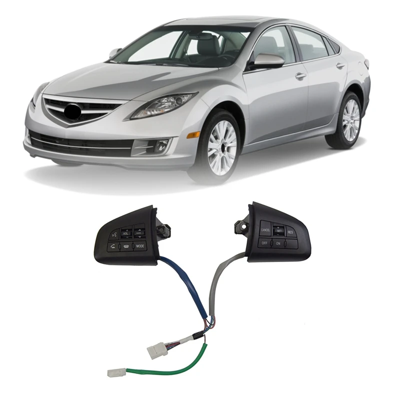 

Car Steering Wheel Button Switch Cruise Control Switch Audio Button for Mazda 3 2010-2013 Cx-5 2012 Cx-7 2011