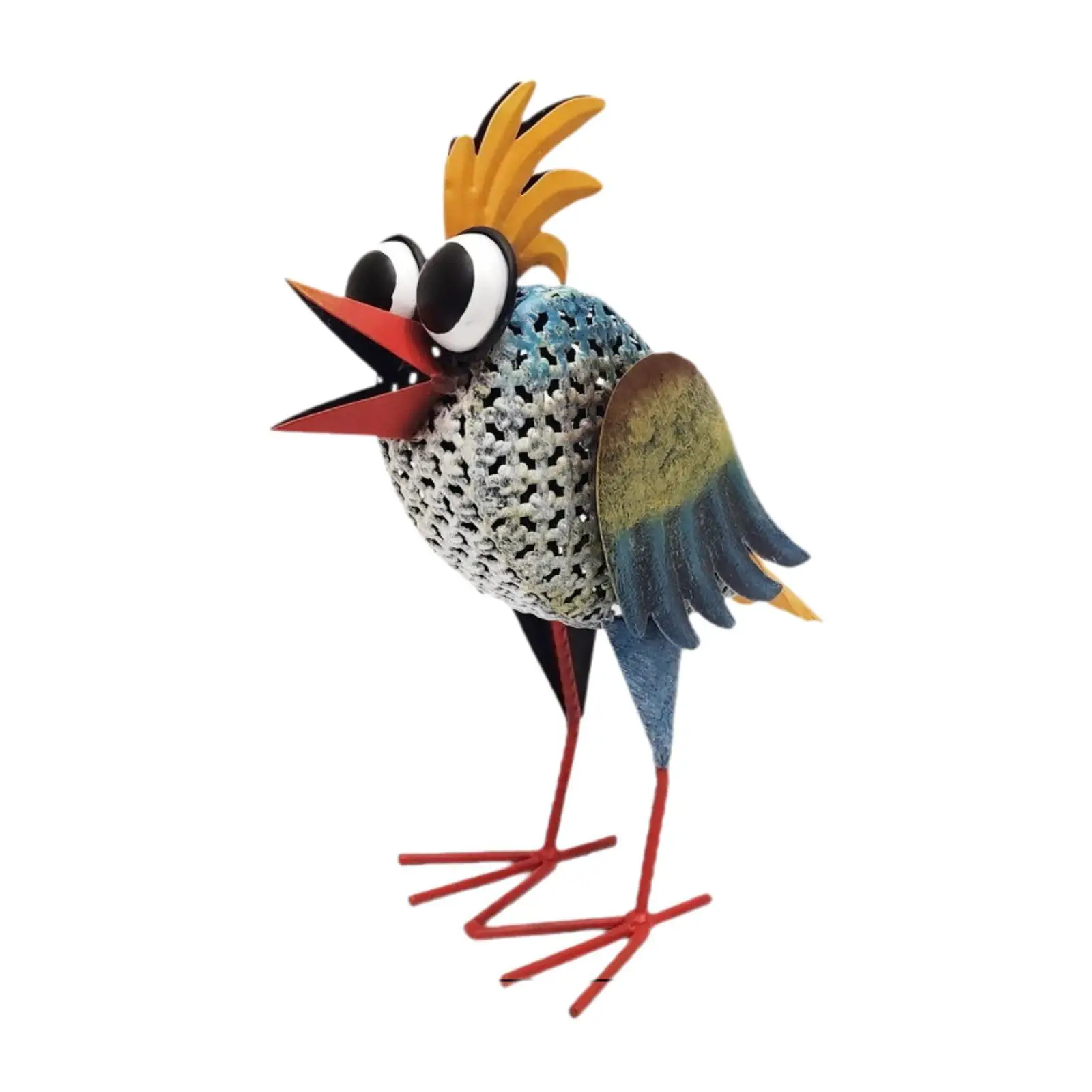 Bird Sculpture Garden Decoration Iron Art Figurine for Pond Pool Decor