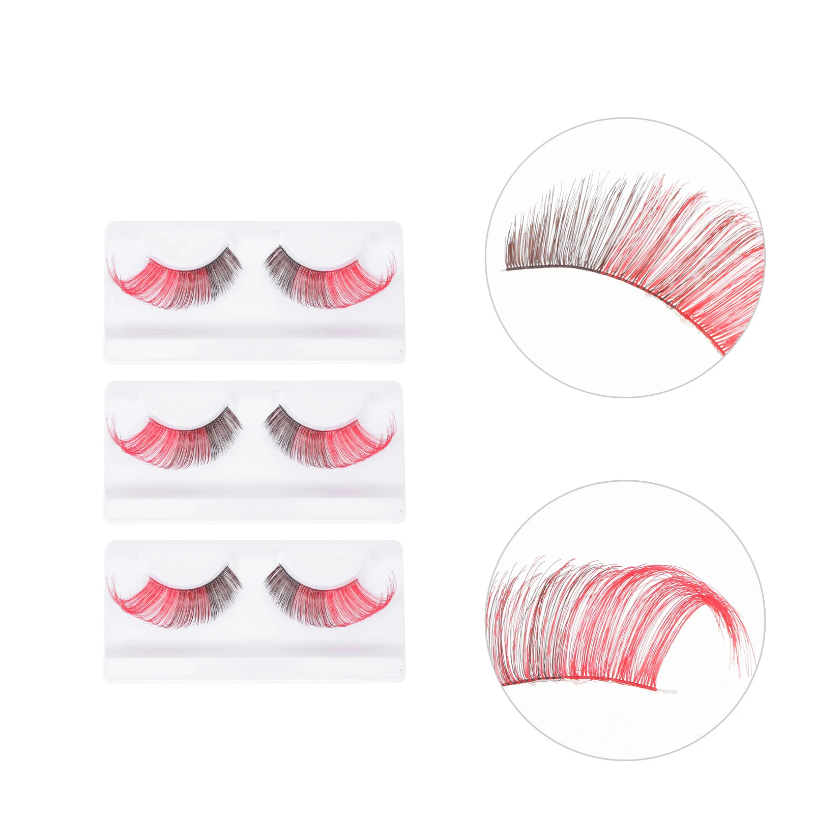 

Eyelashes Lashes Fake Eye Eyelash Forlong Extension Curly Thicknatural Performance Unique Artificial Party Costume Red
