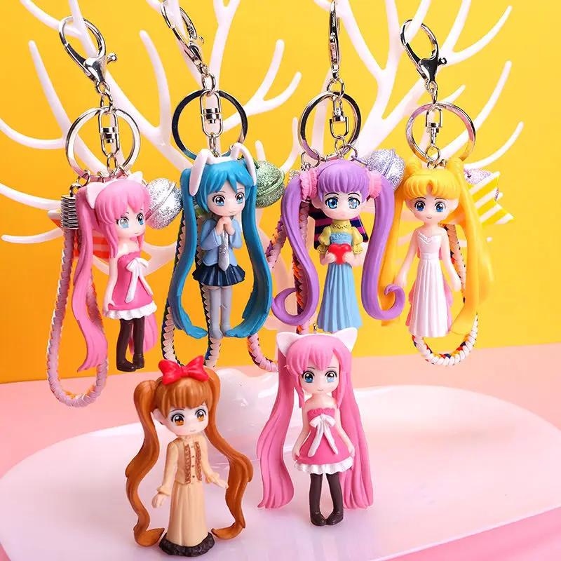 

Hatsune Miku cartoon kawaii keychain girls girlfriend bag bag schoolbag backpack doll pendant gift anime peripheral wholesale