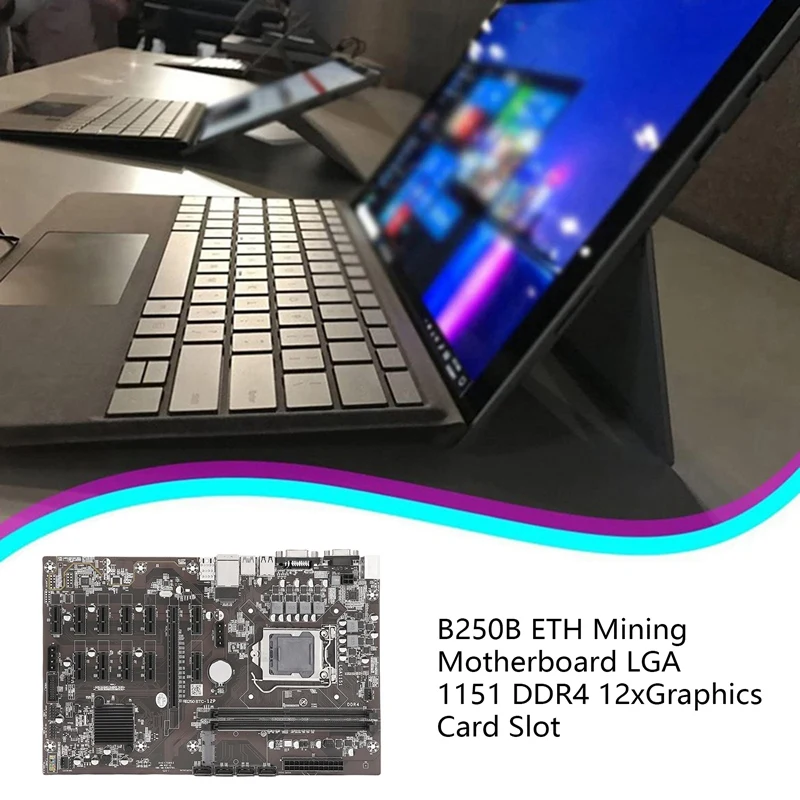 Материнская плата B250B ETH для майнинга + процессор G4560 термоподушка кабель SATA LGA1151