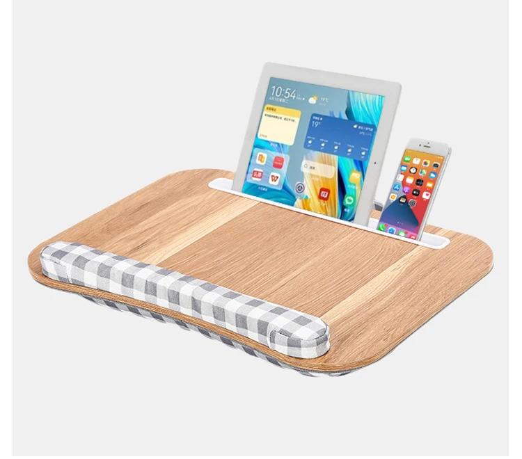 

Multifunctional Laptop Stand Portable Computer Desk with Phone Tablet Stand for IPad Study Work Bedroom Sofa Office Back Cushion