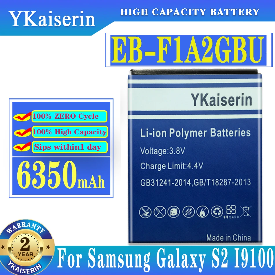 

Ykaisсеребрин для SAMSUNG EB-F1A2GBU 6350 мАч аккумулятор для Samsung Galaxy S2 I9100 I9108 I9103 I777 I9105 I9100G I9188 I9050 B9062
