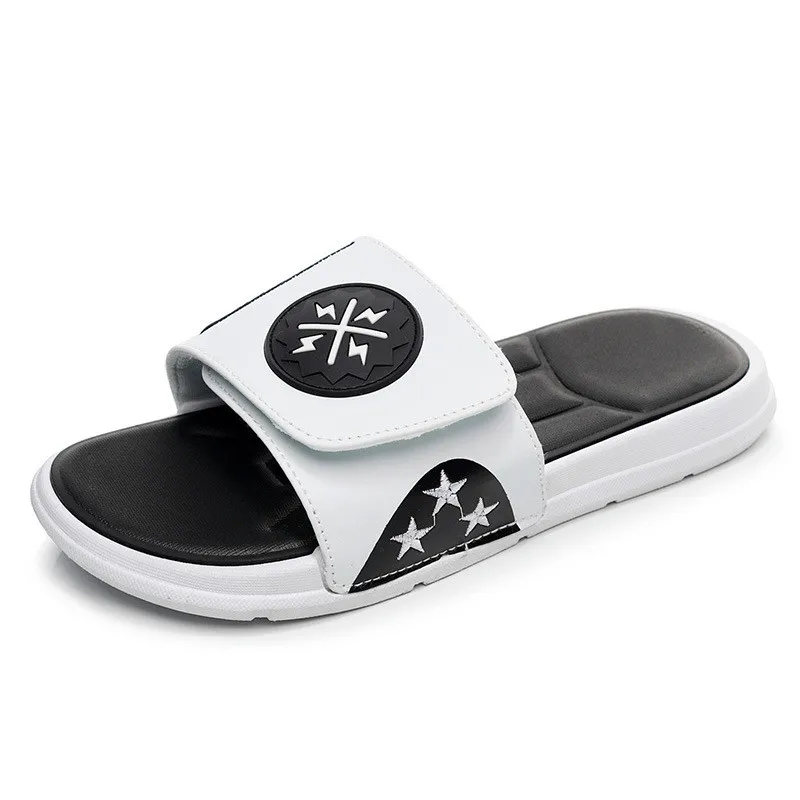 

New 2022 Beach Slippers Summer Couples Personality One Word Slippers Home Shoes Indoor and Outdoor Wear Beach Sandals