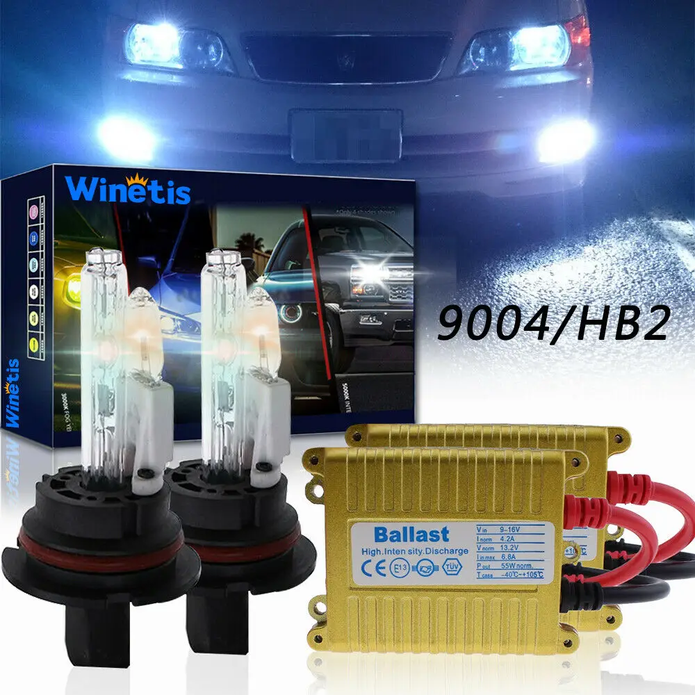 

55W 9004 Hid Headlight Bulbs High Low Beam For Dodge Ram 1500 1994-2001 Ice Blue