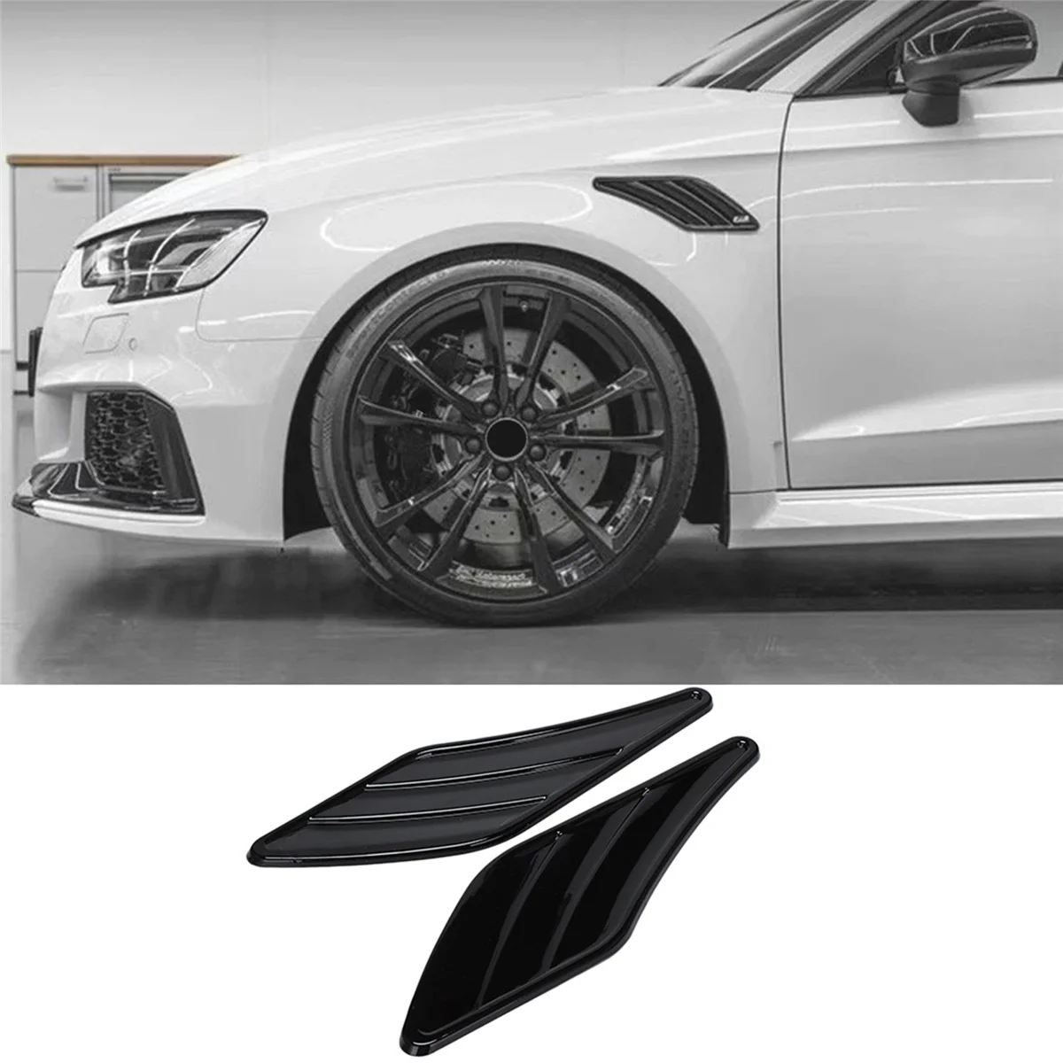Наклейки на Audi A5 S5 A4 B8 B6 A6 A3 R8 TT -AUDI ABT Fender 2 шт.