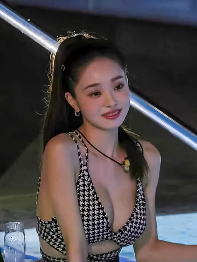 Zia такой же сексуальный стиль винтажный черно-белый комплект бикини с принтом