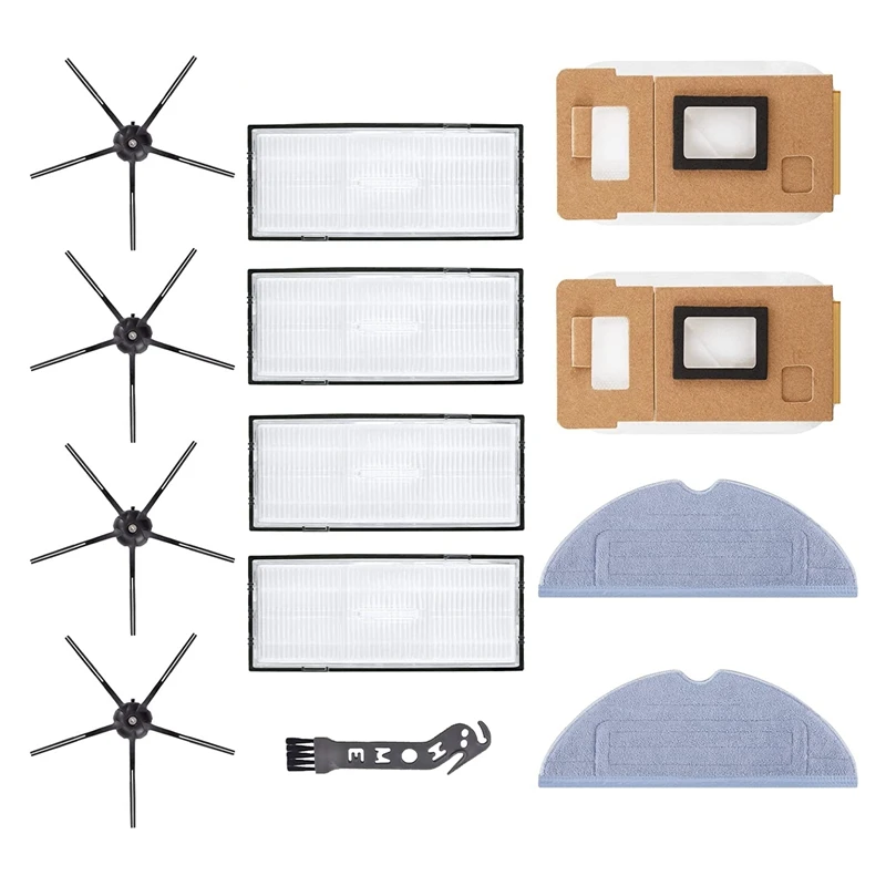 

Accessories Kit For Xiaomi Roborock S7 T7S T7S Plus Vacuum Cleaner HEPA Filters Sidebrushes Mop Pads Dust Bags