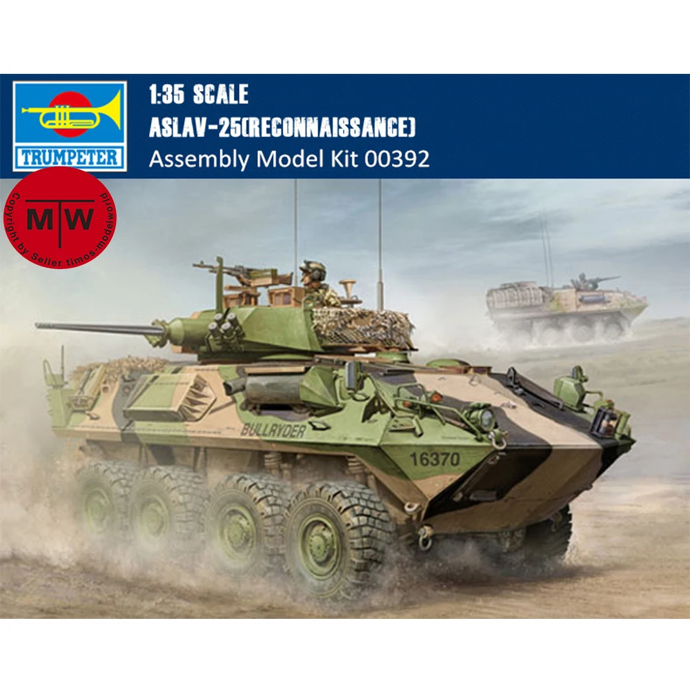 Продажа Trumpeter масштаб 00392, модель ASLAV-25 (разведка), военные пластиковые сборные модели, комплекты
