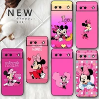 minnie mickey mouse hot for google pixel 7 6 pro 6a 5a 5 4 4a xl 5g shell soft silicone fundas coque capa black phone case