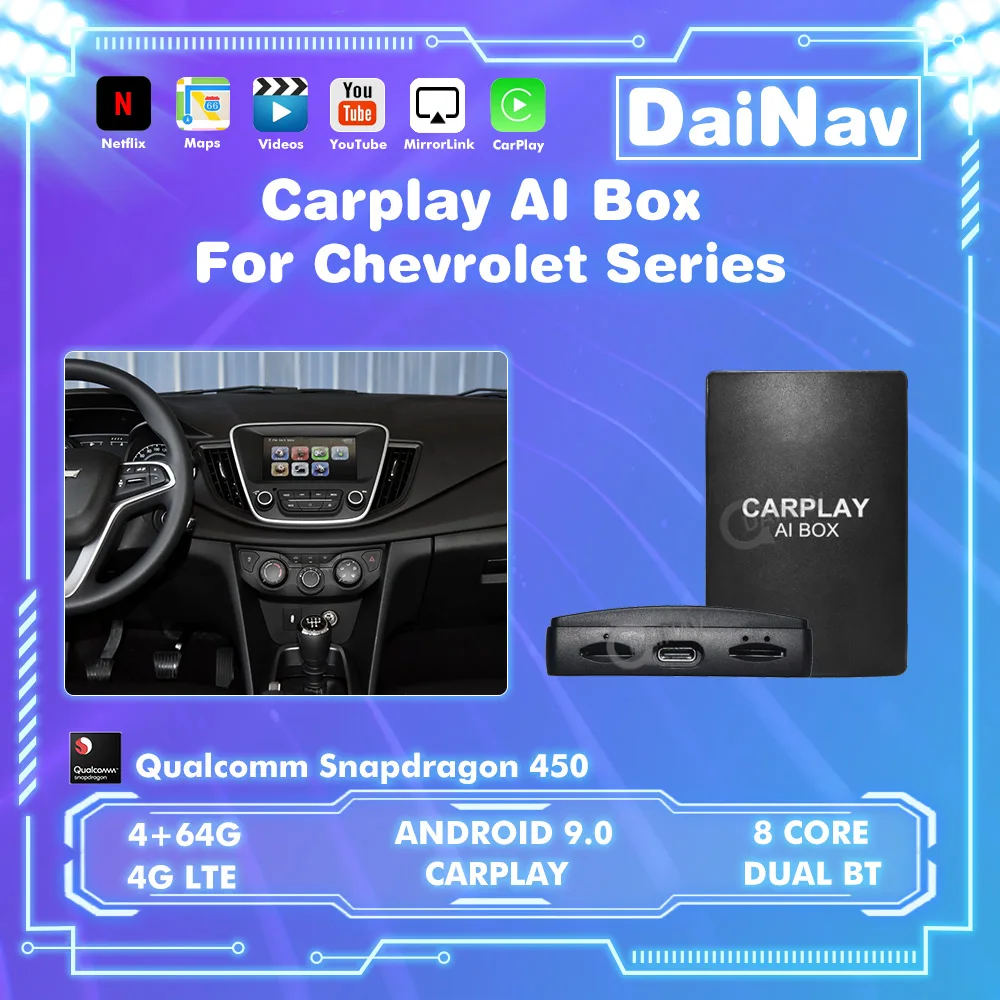 Carplay Ai Box беспроводной Android для Chevrolet Cruze Camaro Corvette кавалер Impala аудио-навигатор плеер