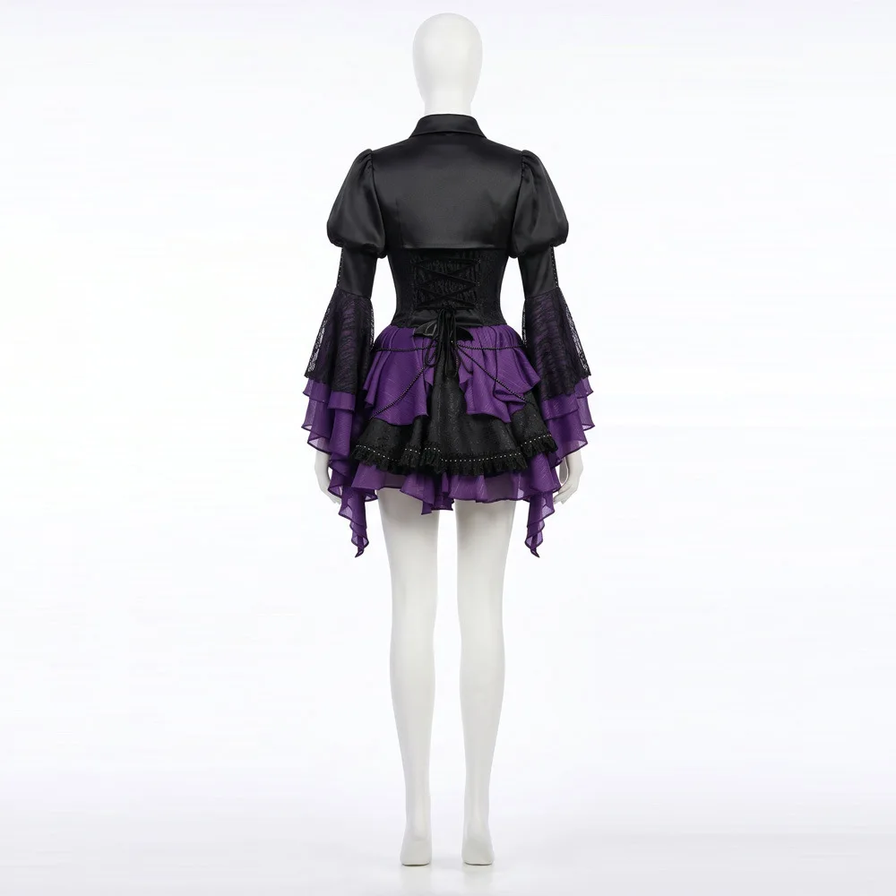 Косплей костюм Elissabat Monster High, готик-панк мини-платье вампира, женский наряд для косплея на Хэллоуин (art.: 3920dc93fa72a) - 3920dc93fa72a