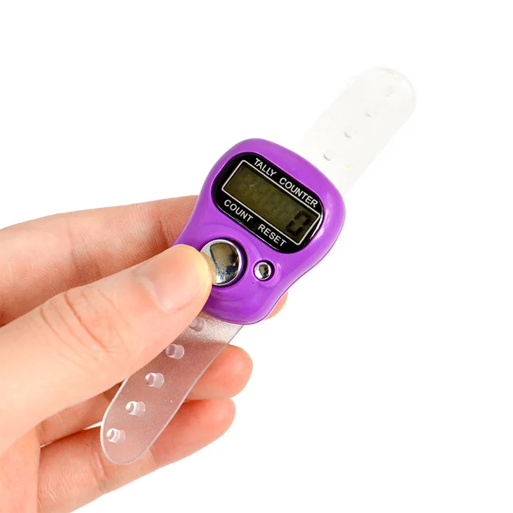 

Mini Digit LCD Digital Golf Finger Hand Ring Stitch Marker Row Tally Electronic Counter Clicker For Sewing Knitting Weave Tool