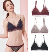no wire sexy lingerie sets for women underwear lace thin backless seamless push up bra and panty set sujetadores clothing 50