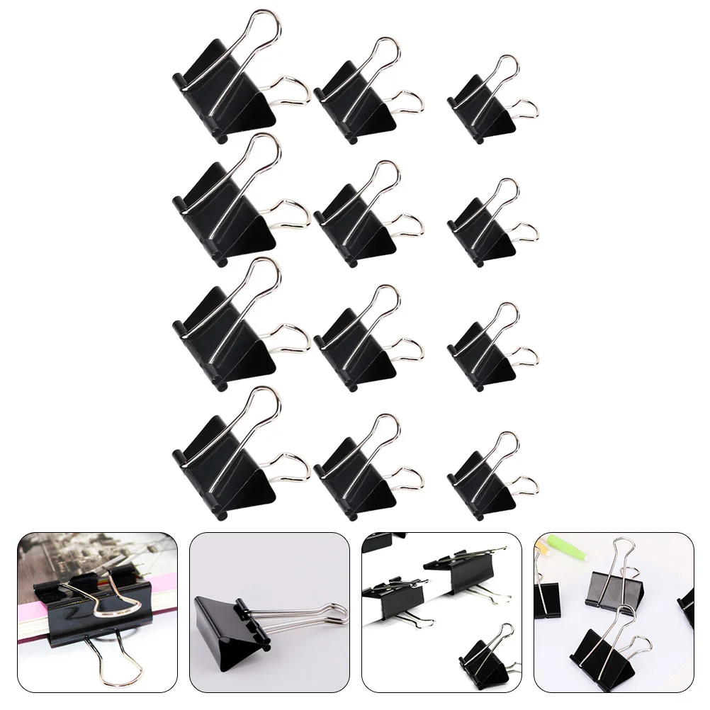 

36pcs Bill Organizing Clips Metal Binder Clips Dovetail Clip Long Tail Clips