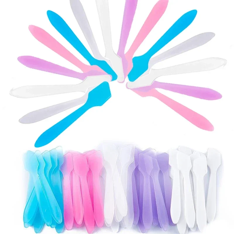 500 шт. мини-косметическая лопаточка пластиковая многоразовая ложка для макияжа